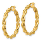 Leslie's 14K Polished and Twisted Round Hoop Earrings - Image 2