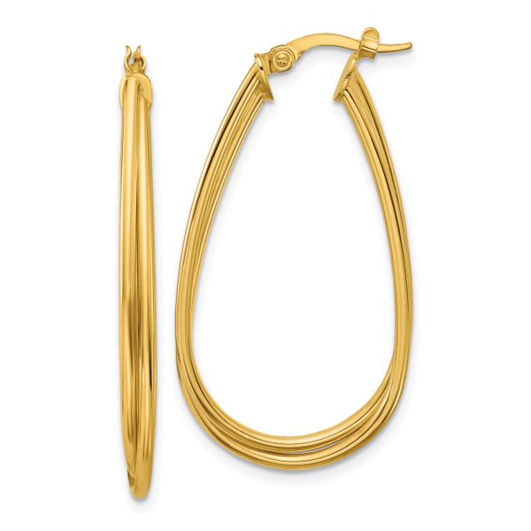 Leslie's 14K Polished Twist Hoop Earrings