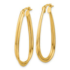 Leslie's 14K Polished Twist Hoop Earrings - Image 2
