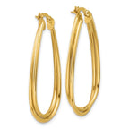 Leslie's 14K Polished Twist Hoop Earrings - Image 4