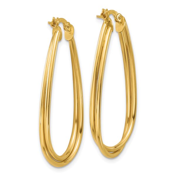 Leslie's 14K Polished Twist Hoop Earrings - Image 4