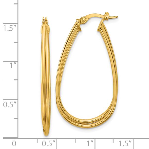 Leslie's 14K Polished Twist Hoop Earrings - Image 5