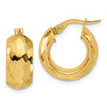 Leslie's 14K Polished and Diamond-cut Hoop Earrings