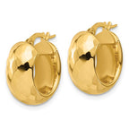 Leslie's 14K Polished and Diamond-cut Hoop Earrings - Image 2