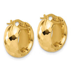 Leslie's 14K Polished and Diamond-cut Hoop Earrings - Image 4