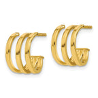 Leslie's 14K Polished 3-row Post J-hoop Earrings - Image 2