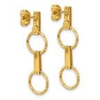 Leslie's 14K Polished and Diamond-cut Circle Dangle Post Earrings - Image 4