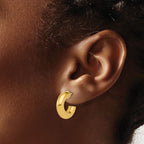 Leslie's 14K Polished J-Hoop Post Earrings - Image 3