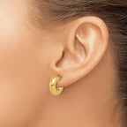 Leslie's 14K Polished J-Hoop Post Earrings - Image 3