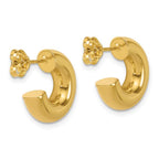 Leslie's 14K Polished J-Hoop Post Earrings - Image 4