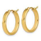 Leslie's 14K Polished Square Tube Round Hoop Earrings - Image 2