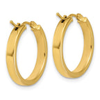 Leslie's 14K Polished Square Tube Round Hoop Earrings - Image 4