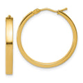 Leslie's 14K Polished Square Tube Round Hoop Earrings