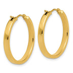 Leslie's 14K Polished Square Tube Round Hoop Earrings - Image 4
