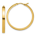 Leslie's 14K Polished Square Tube Round Hoop Earrings