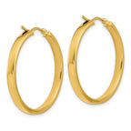Leslie's 14K Polished Square Tube Round Hoop Earrings - Image 4