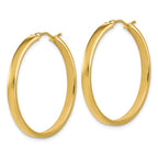 Leslie's 14K Polished Square Tube Round Hoop Earrings - Image 2