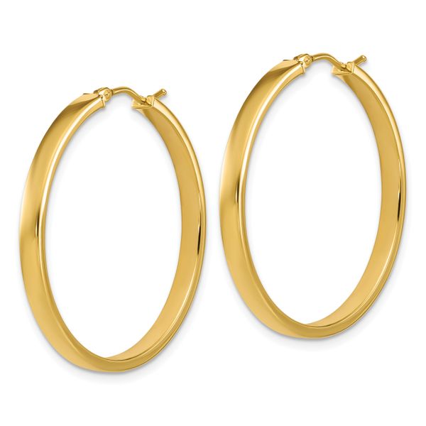 Leslie's 14K Polished Square Tube Round Hoop Earrings - Image 2