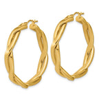 Leslie's 14K Polished Fancy Twist Round Hoop Earrings - Image 2