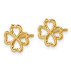 Leslie's 14K Polished 4-Leaf Clover Post Earrings - Image 2