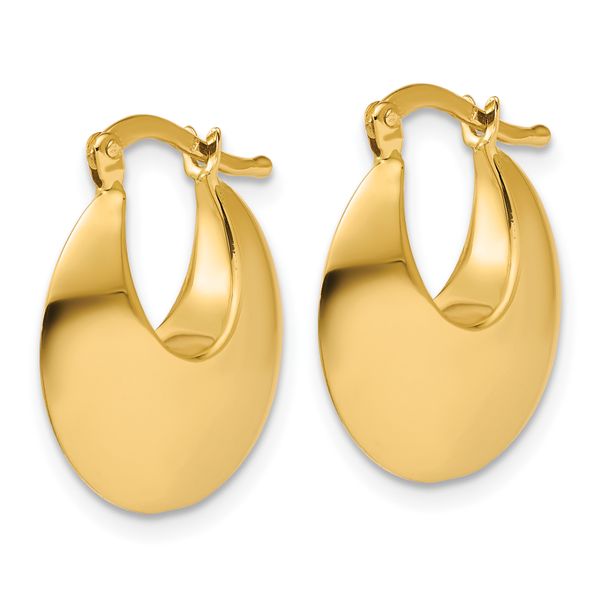 Leslie's 14K Polished Round Hoop Earrings - Image 2