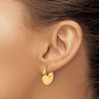 Leslie's 14K Polished Round Hoop Earrings - Image 3
