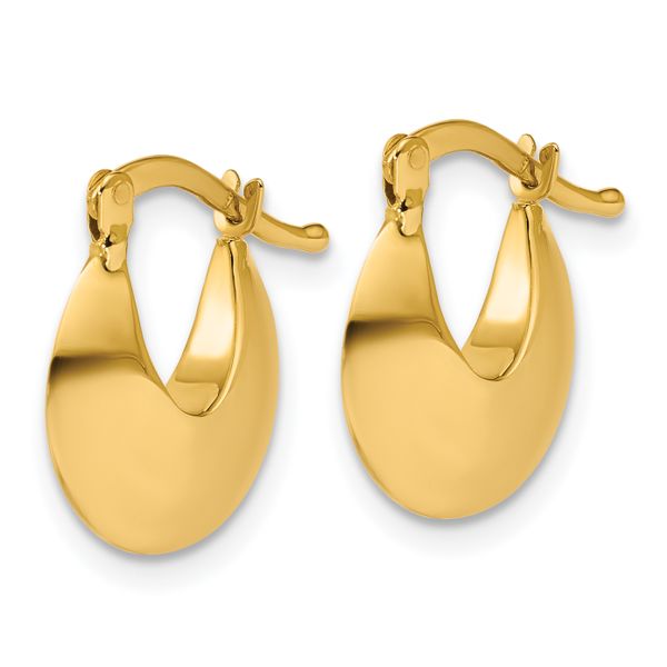 Leslie's 14K Polished Round Hoop Earrings - Image 2