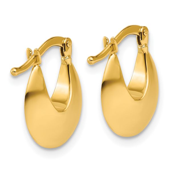 Leslie's 14K Polished Round Hoop Earrings - Image 4