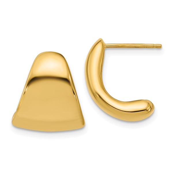Leslie's 14K Polished Curve Post Earrings