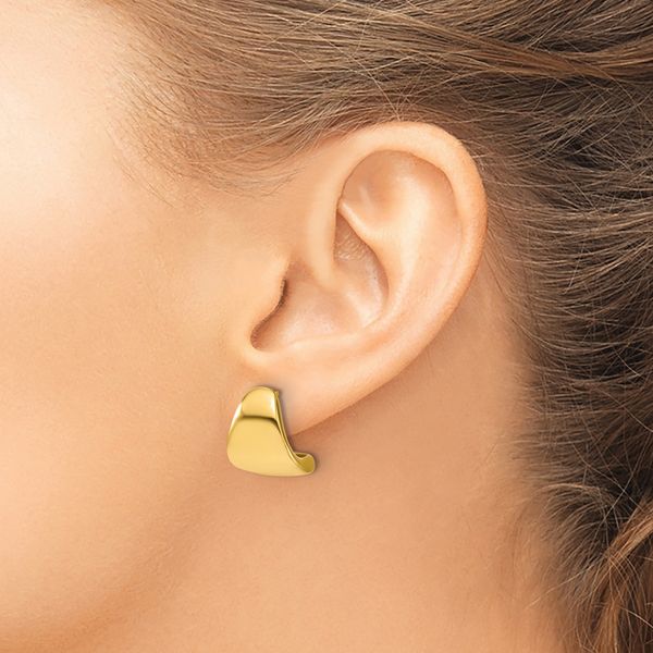 Leslie's 14K Polished Curve Post Earrings - Image 3