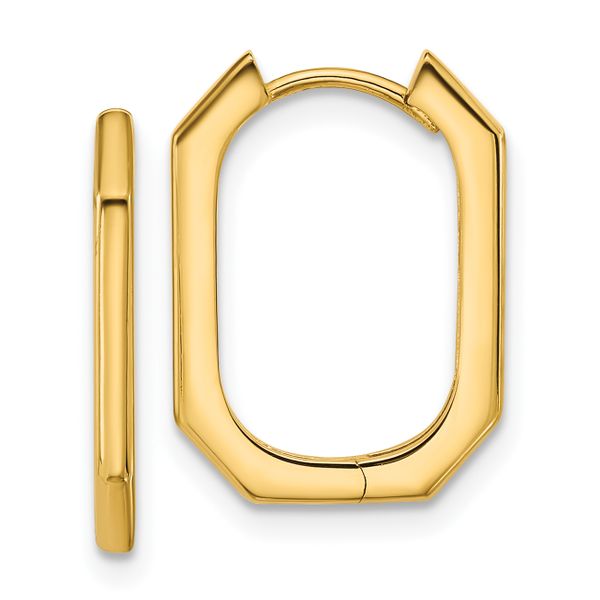 Leslie's 14K Polished Hinged Hoop Earrings