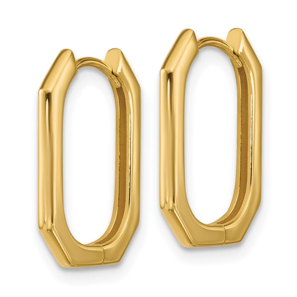 Leslie's 14K Polished Hinged Hoop Earrings - Image 2