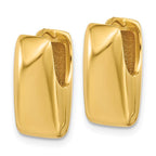 Leslie's 14K Polished Puff Oval Hinged Hoop Earrings - Image 4