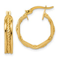 Leslie's 14K Polished and Twisted Hoop Earrings