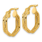 Leslie's 14K Polished and Twisted Hoop Earrings - Image 2