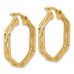 Leslie's 14K Polished and Twisted Hoop Earrings - Image 4