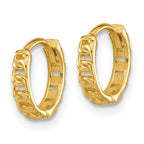 Leslie's 14K Polished Curb Link Round Hinged Hoop Earrings - Image 2