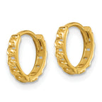 Leslie's 14K Polished Curb Link Round Hinged Hoop Earrings - Image 4
