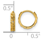 Leslie's 14K Polished Curb Link Round Hinged Hoop Earrings - Image 5