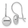 Leslie's 14K White Gold Polished Drop Button Earrings