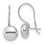 Leslie's 14K White Gold Polished Drop Button Earrings