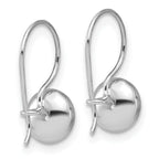 Leslie's 14K White Gold Polished Drop Button Earrings - Image 4