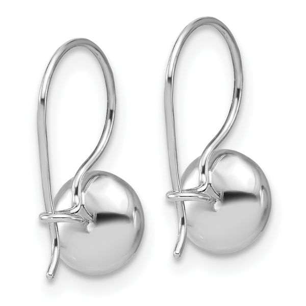 Leslie's 14K White Gold Polished Drop Button Earrings - Image 4