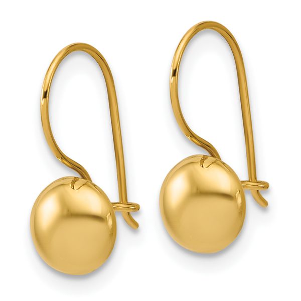 Leslie's 14K Polished Drop Button Earrings - Image 2