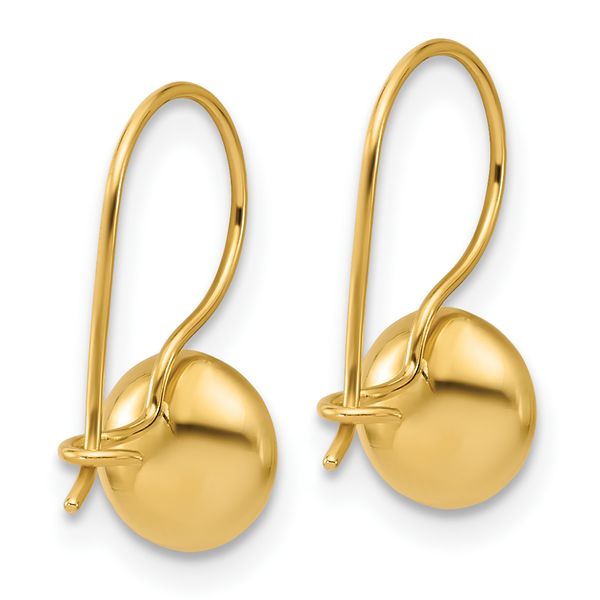 Leslie's 14K Polished Drop Button Earrings - Image 4