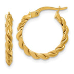 Leslie's 14K Polished Twisted Round Hoop Earrings