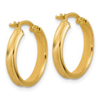 Leslie's 14K Polished and Satin Round Hoop Earrings - Image 4