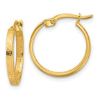 Leslie's 14K Polished Greek Key Round Hoop Earrings
