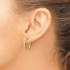 Leslie's 14K Polished Greek Key Round Hoop Earrings - Image 3
