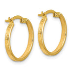 Leslie's 14K Polished Greek Key Round Hoop Earrings - Image 4